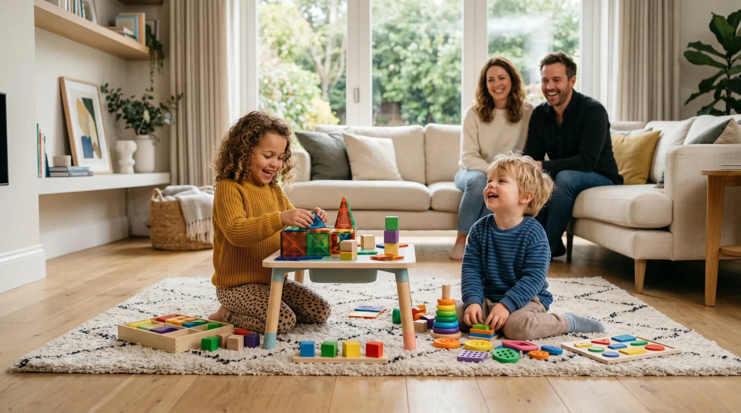Playful indoor happiness